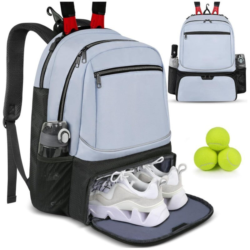 Sac à dos professionnel pour raquettes – Sac de tennis de qualité professionnelle avec zone de chaussures ventilée et rangement multicouche (organisateur d'équipement de sport)