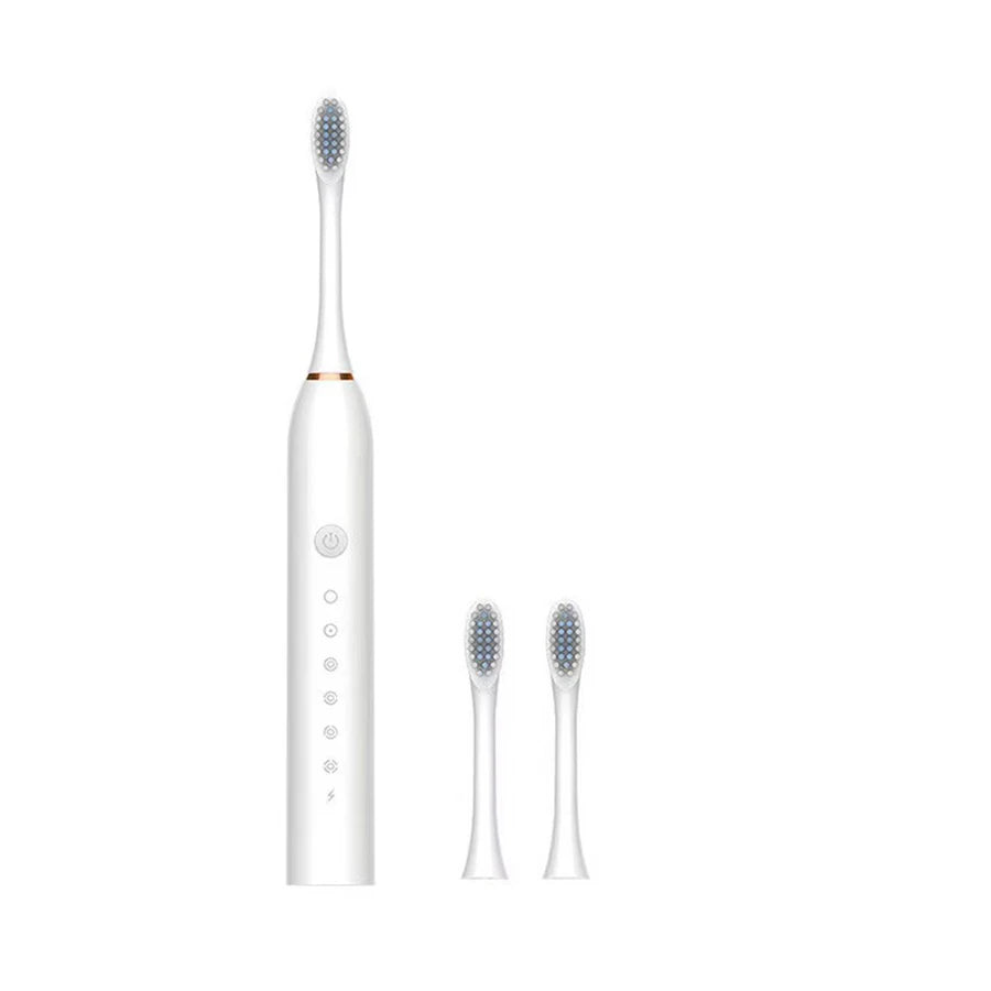 Brosse à dents électrique sonique pour adultes, tête de brosse DuPont étanche IPX7, rechargeable par USB, nettoyage haute fréquence, 6 modes de nettoyage