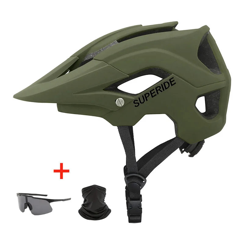 Casque de vélo VTT SUPERIDE moulé DH, casque de sport anti-impact pour vélo de route, de montagne, pour hommes et femmes