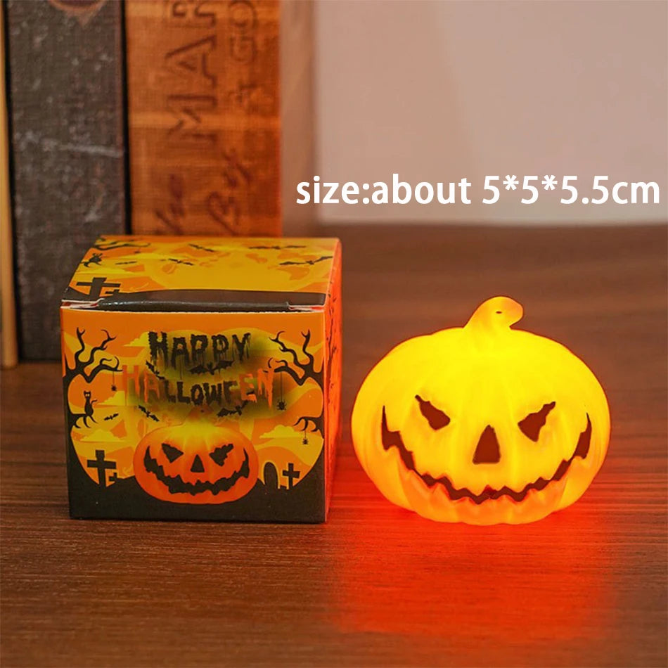 Lanterne citrouille, bougie, lampe d'Halloween, tête de mort, fantôme, cadeau pour enfants, pour chambre à coucher, jardin, fête, décoration, lumière d'ambiance