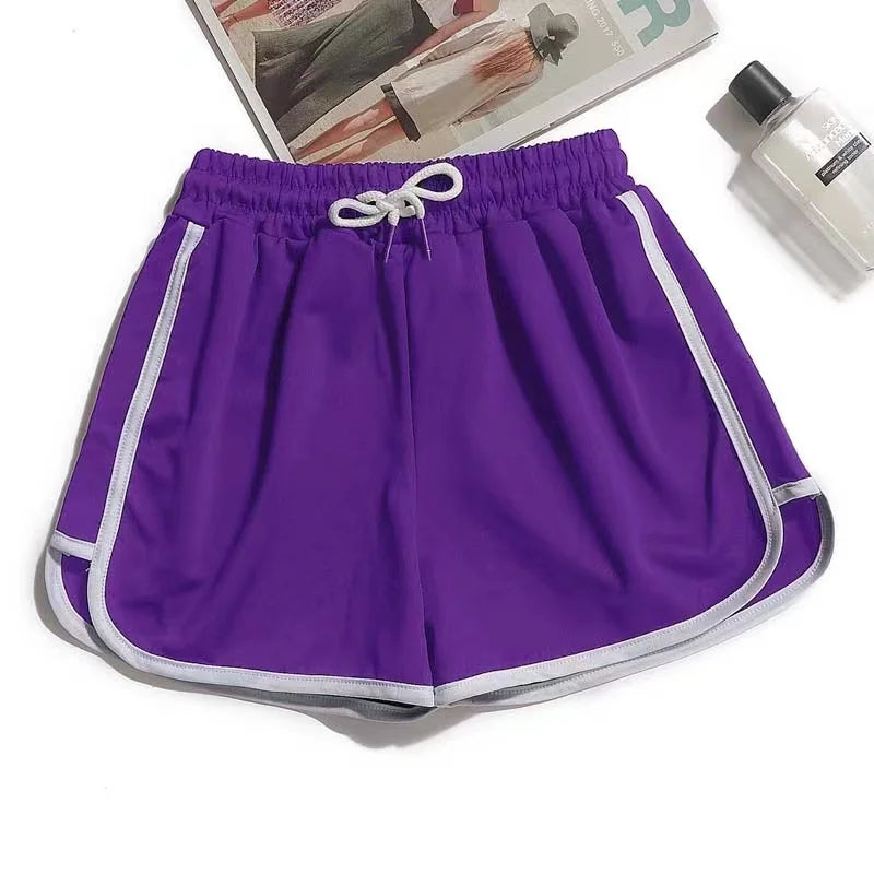 Shorts de yoga pour femmes, vêtements d'extérieur d'été, taille moyenne, pantalons décontractés amples et droits, pantalons courts de gym à jambes larges, minces et respirants