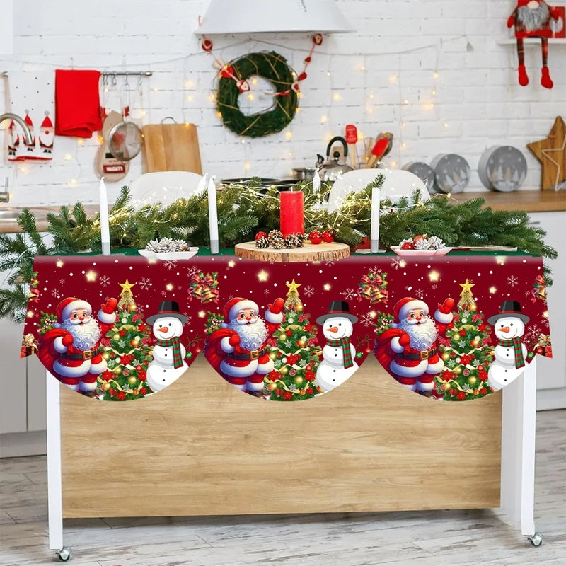 Décorations de Noël pour cheminée, écharpe, Père Noël, bonhomme de neige, nappe, décorations de Noël pour la maison, cadeaux de Noël 2025, Nouvel An 2026