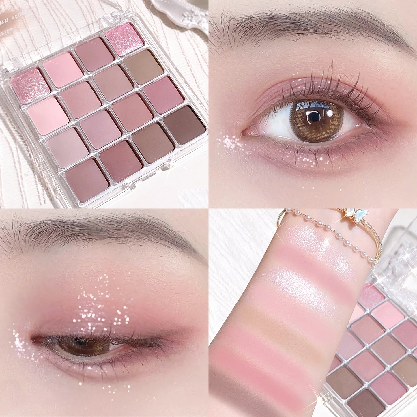 Palette Sunset Magic Eye 16 Couleurs — Ombres à Paupières Mat & Perlé aux Tons Terre Élégants