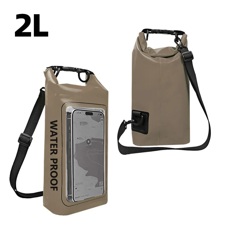 Sac étanche 2 L avec écran tactile pour randonnée, rafting, surf, kayak, sports de plein air, équipement de camping, XA394Q
