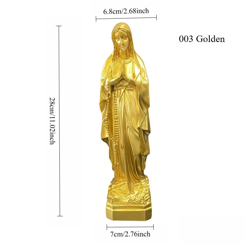 Statue de la Vierge Marie, religieuse catholique, Notre-Dame de Lourdes, statue de la Mère de Dieu, figurines en résine, décoration de bureau, Jésus