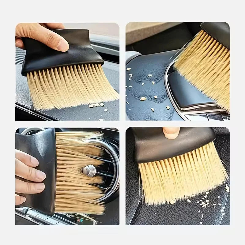 Brosse de modèle général de voiture, tableau de bord, sortie de sortie, carrosserie, décoration intérieure, brosse à poussière, brosse à cheveux propre, quatre saisons