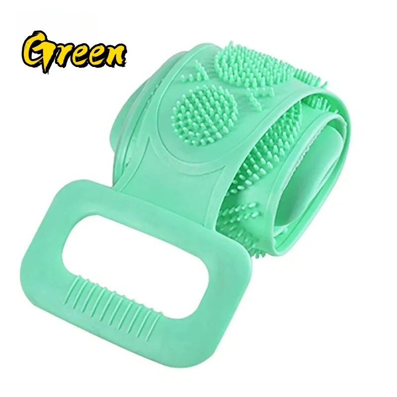 Éponge corporelle en silicone exfoliante pour le dos, massage et gommage, accessoire de bain complet, écologique et antidérapante pour la douche.