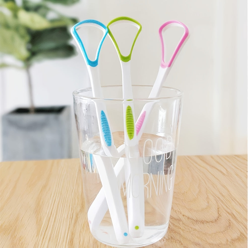 Grattoirs à langue pour adultes, fournis avec un étui de voyage pratique, assurent une bonne hygiène buccale et sont simples d'utilisation, contribuant ainsi à lutter contre la mauvaise haleine.