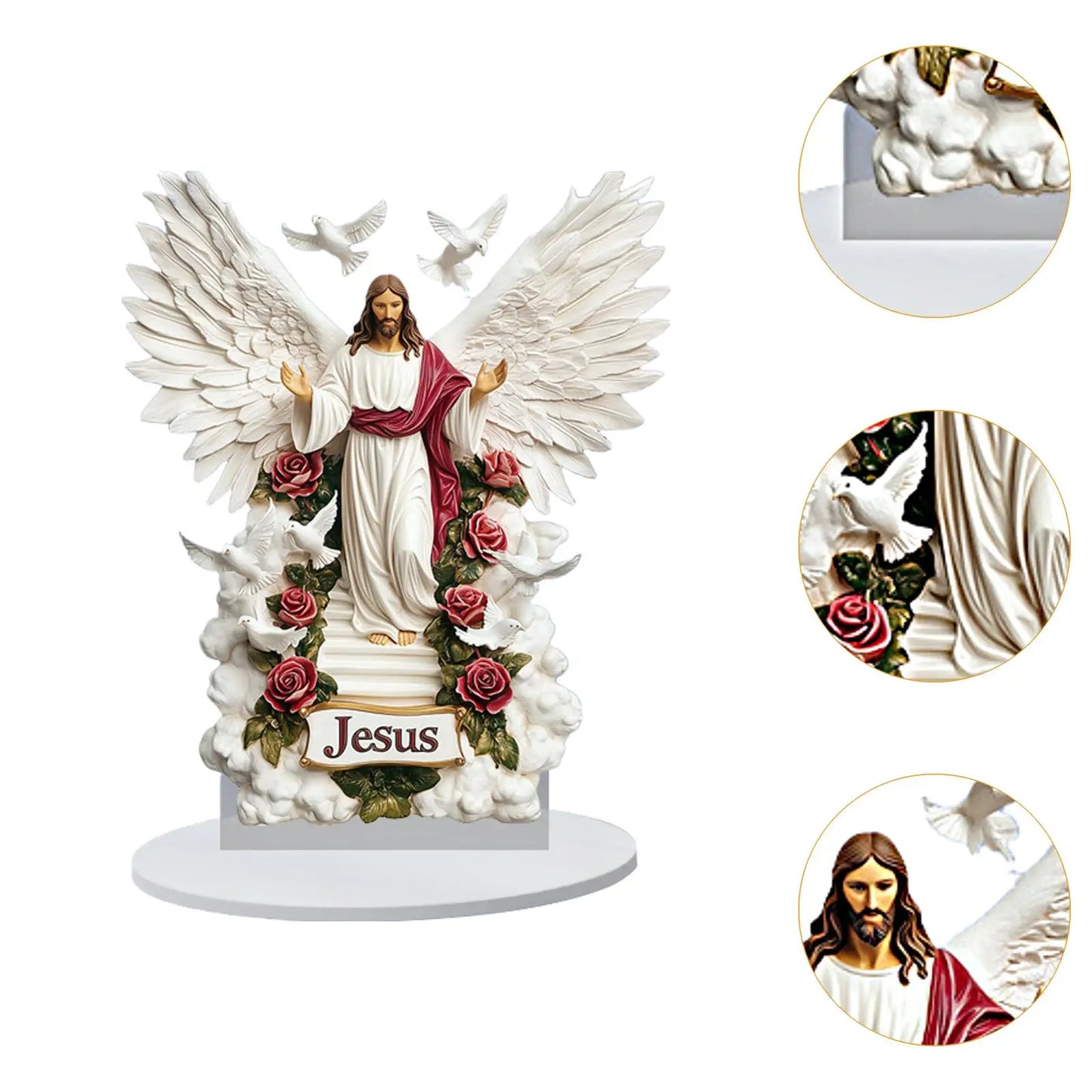 Décoration de bureau Jésus à collectionner pour les fêtes, les fêtes, les cafés, les bureaux, les figurines religieuses, idée cadeau