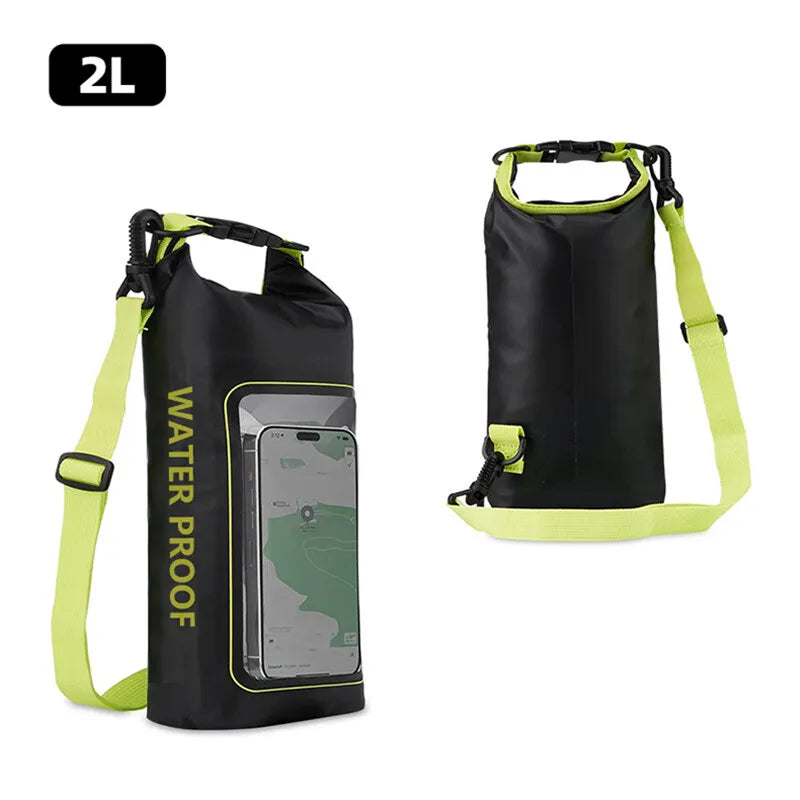 Sac étanche 2 L avec écran tactile pour randonnée, rafting, surf, kayak, sports de plein air, équipement de camping, XA394Q