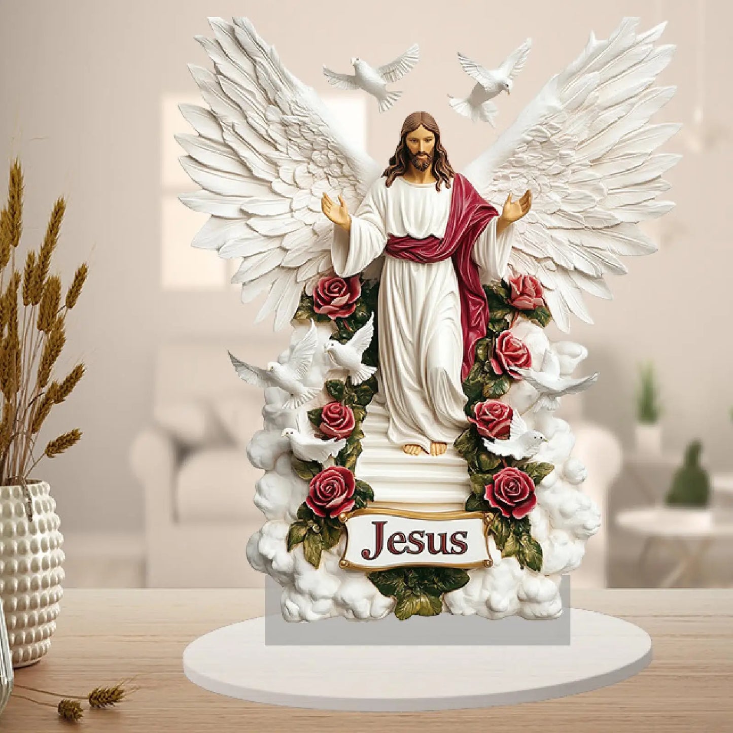 Décoration de bureau Jésus à collectionner pour les fêtes, les fêtes, les cafés, les bureaux, les figurines religieuses, idée cadeau
