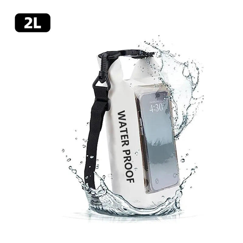 Sac étanche 2 L avec écran tactile pour randonnée, rafting, surf, kayak, sports de plein air, équipement de camping, XA394Q
