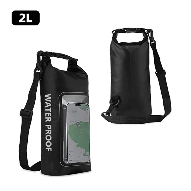 Sac étanche 2 L avec écran tactile pour randonnée, rafting, surf, kayak, sports de plein air, équipement de camping, XA394Q