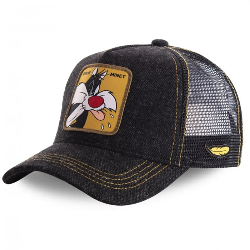 Casquette de baseball unisexe avec dessin animé, haute qualité, pour homme, camionneur