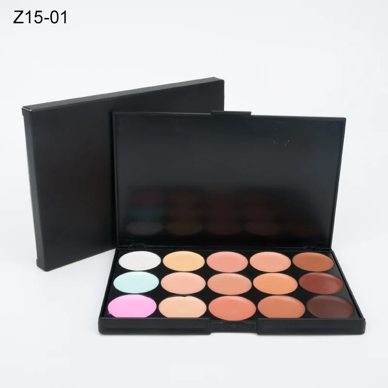 Palette de 15 couleurs de correcteur de teint, crème camouflage, contouring, maquillage professionnel, fond de teint, correcteur