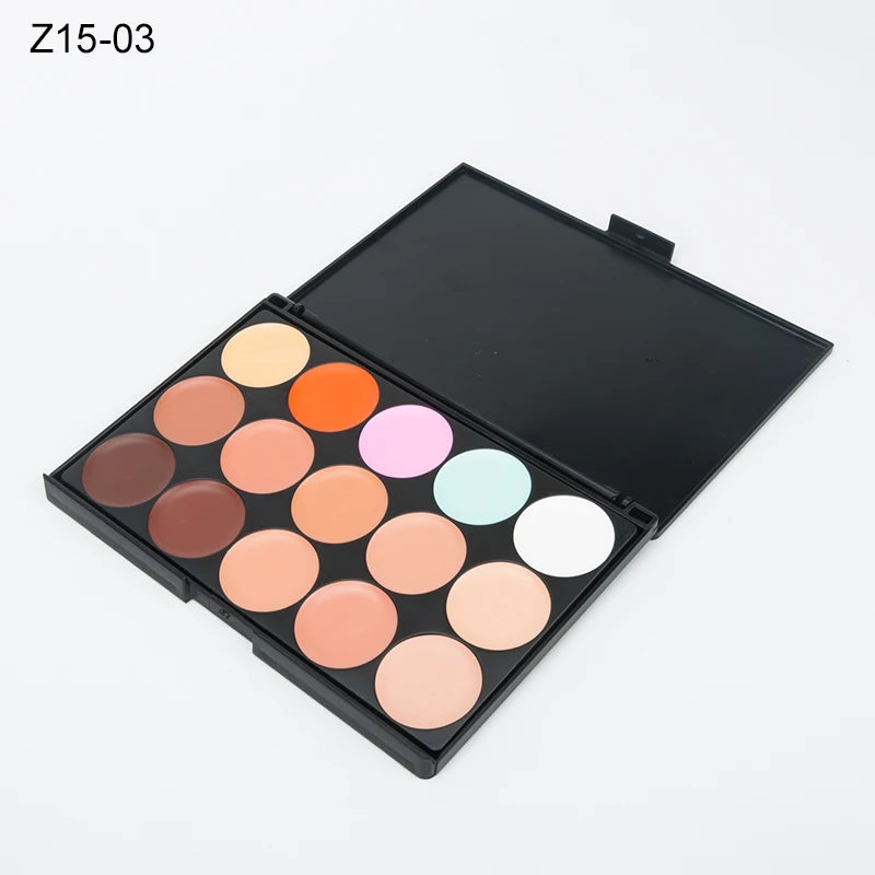 Palette de 15 couleurs de correcteur de teint, crème camouflage, contouring, maquillage professionnel, fond de teint, correcteur