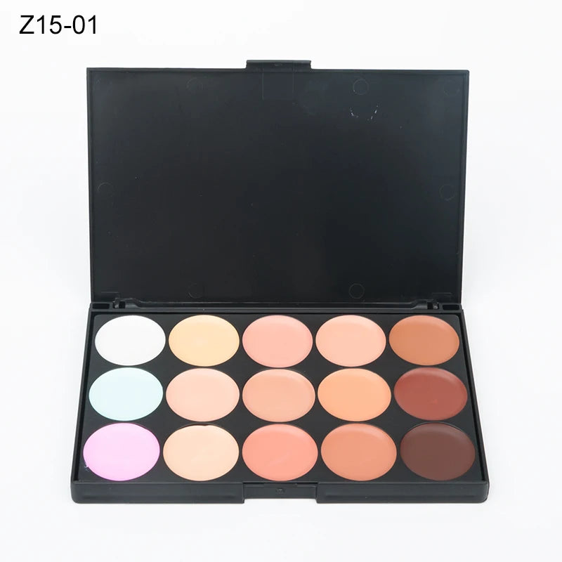 Palette de 15 couleurs de correcteur de teint, crème camouflage, contouring, maquillage professionnel, fond de teint, correcteur