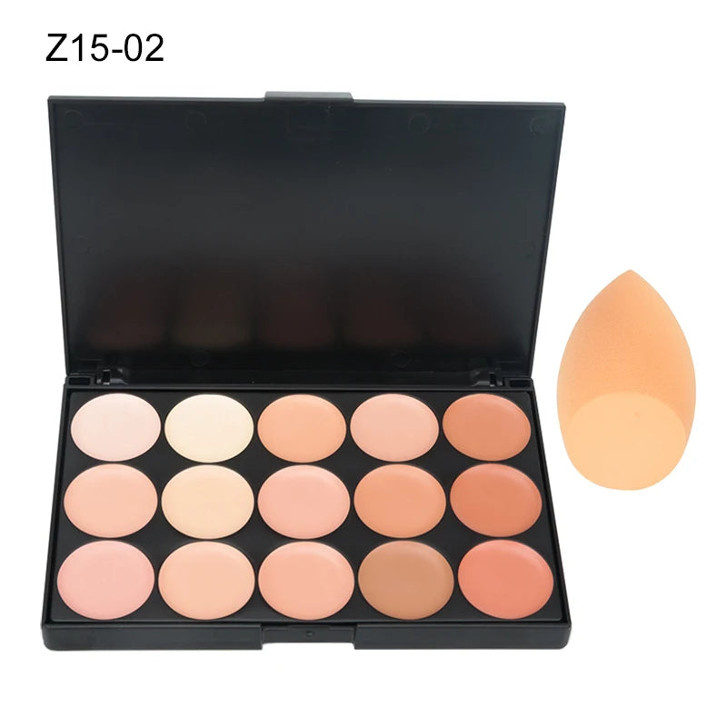 Palette de 15 couleurs de correcteur de teint, crème camouflage, contouring, maquillage professionnel, fond de teint, correcteur