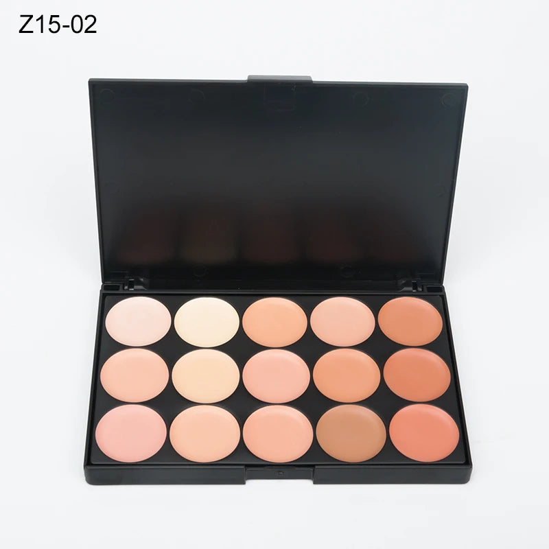 Palette de 15 couleurs de correcteur de teint, crème camouflage, contouring, maquillage professionnel, fond de teint, correcteur