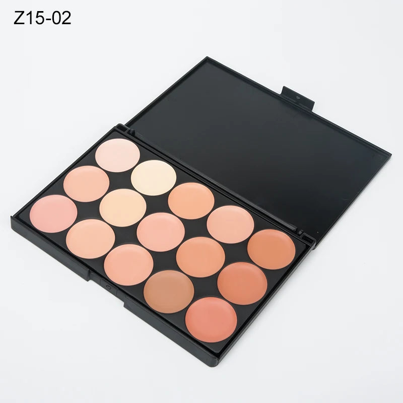 Palette de 15 couleurs de correcteur de teint, crème camouflage, contouring, maquillage professionnel, fond de teint, correcteur