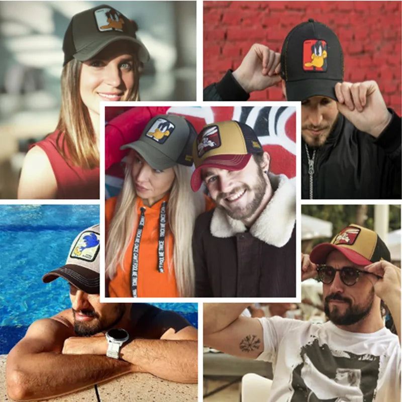Casquette de baseball unisexe avec dessin animé, haute qualité, pour homme, camionneur