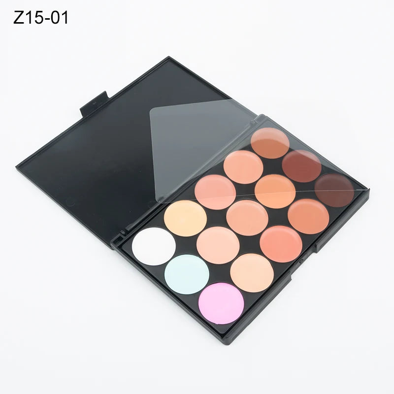 Palette de 15 couleurs de correcteur de teint, crème camouflage, contouring, maquillage professionnel, fond de teint, correcteur