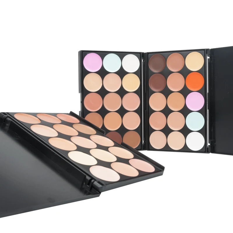 Palette de 15 couleurs de correcteur de teint, crème camouflage, contouring, maquillage professionnel, fond de teint, correcteur
