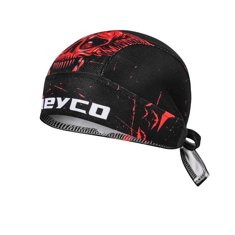 Casquette de cyclisme pour homme et femme, motif tête de mort, style pirate, foulard, bandana, anti-transpiration, anti-UV, bandeau de sport