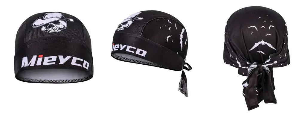 Casquette de cyclisme pour homme et femme, motif tête de mort, style pirate, foulard, bandana, anti-transpiration, anti-UV, bandeau de sport