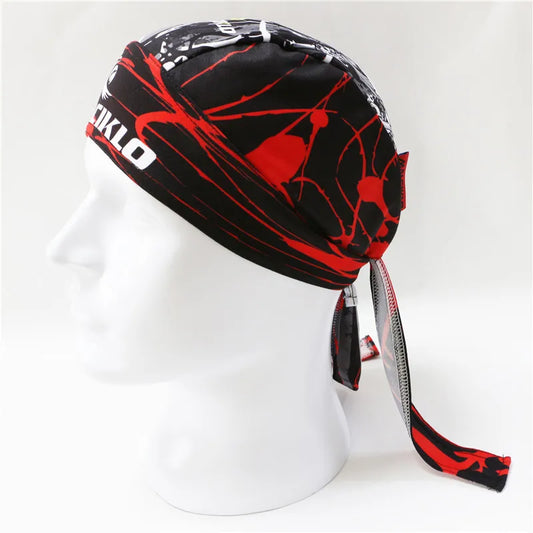 Casquette de cyclisme pour homme et femme, motif tête de mort, style pirate, foulard, bandana, anti-transpiration, anti-UV, bandeau de sport