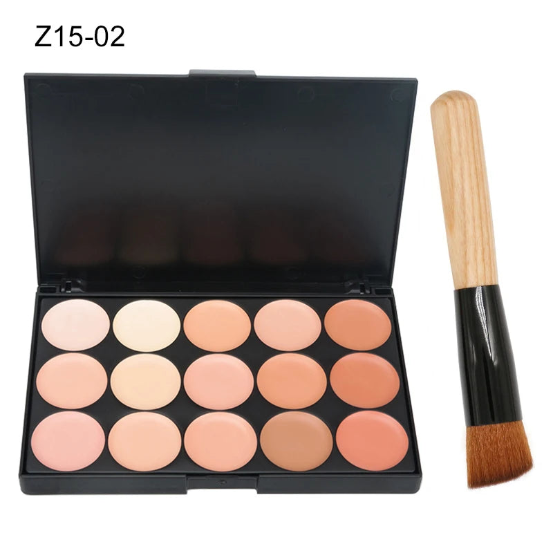 Palette de 15 couleurs de correcteur de teint, crème camouflage, contouring, maquillage professionnel, fond de teint, correcteur
