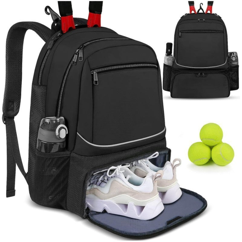 Sac à dos professionnel pour raquettes – Sac de tennis de qualité professionnelle avec zone de chaussures ventilée et rangement multicouche (organisateur d'équipement de sport)