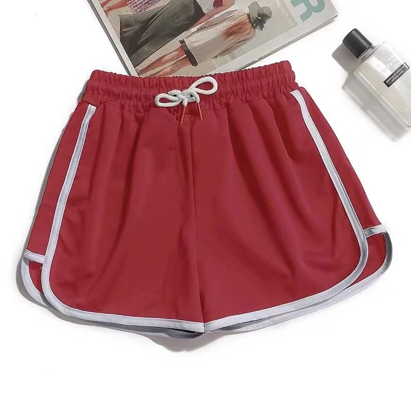 Shorts de yoga pour femmes, vêtements d'extérieur d'été, taille moyenne, pantalons décontractés amples et droits, pantalons courts de gym à jambes larges, minces et respirants