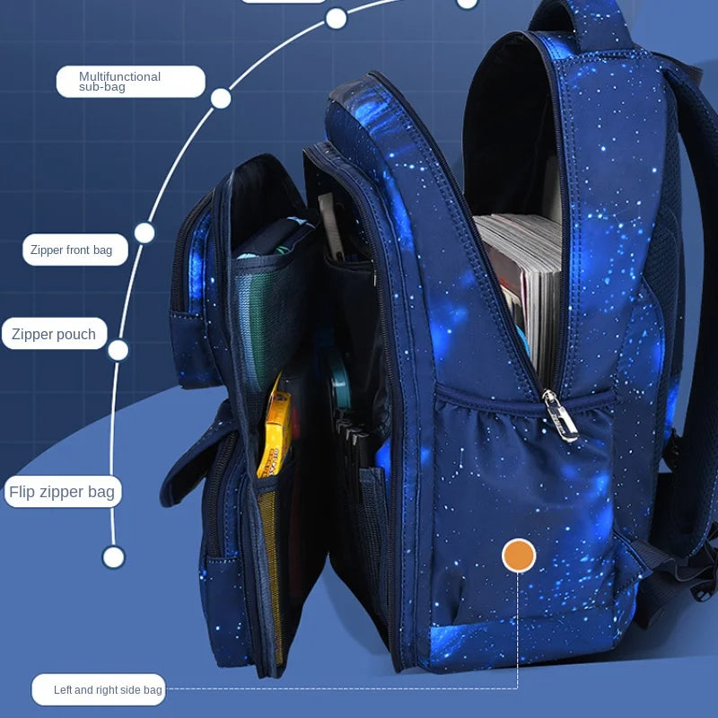 Sacs d'école orthopédiques imperméables pour enfants, sac à dos d'école primaire pour garçons, cartable pour enfants, sac à livres, 2025