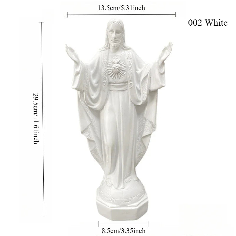 Statue de la Vierge Marie, religieuse catholique, Notre-Dame de Lourdes, statue de la Mère de Dieu, figurines en résine, décoration de bureau, Jésus