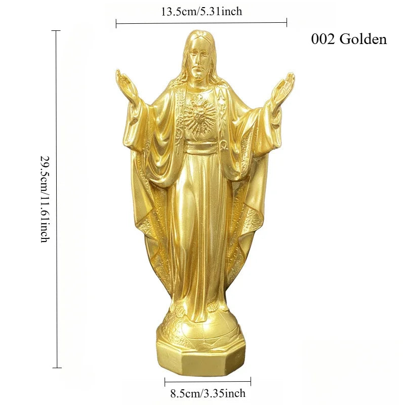 Statue de la Vierge Marie, religieuse catholique, Notre-Dame de Lourdes, statue de la Mère de Dieu, figurines en résine, décoration de bureau, Jésus