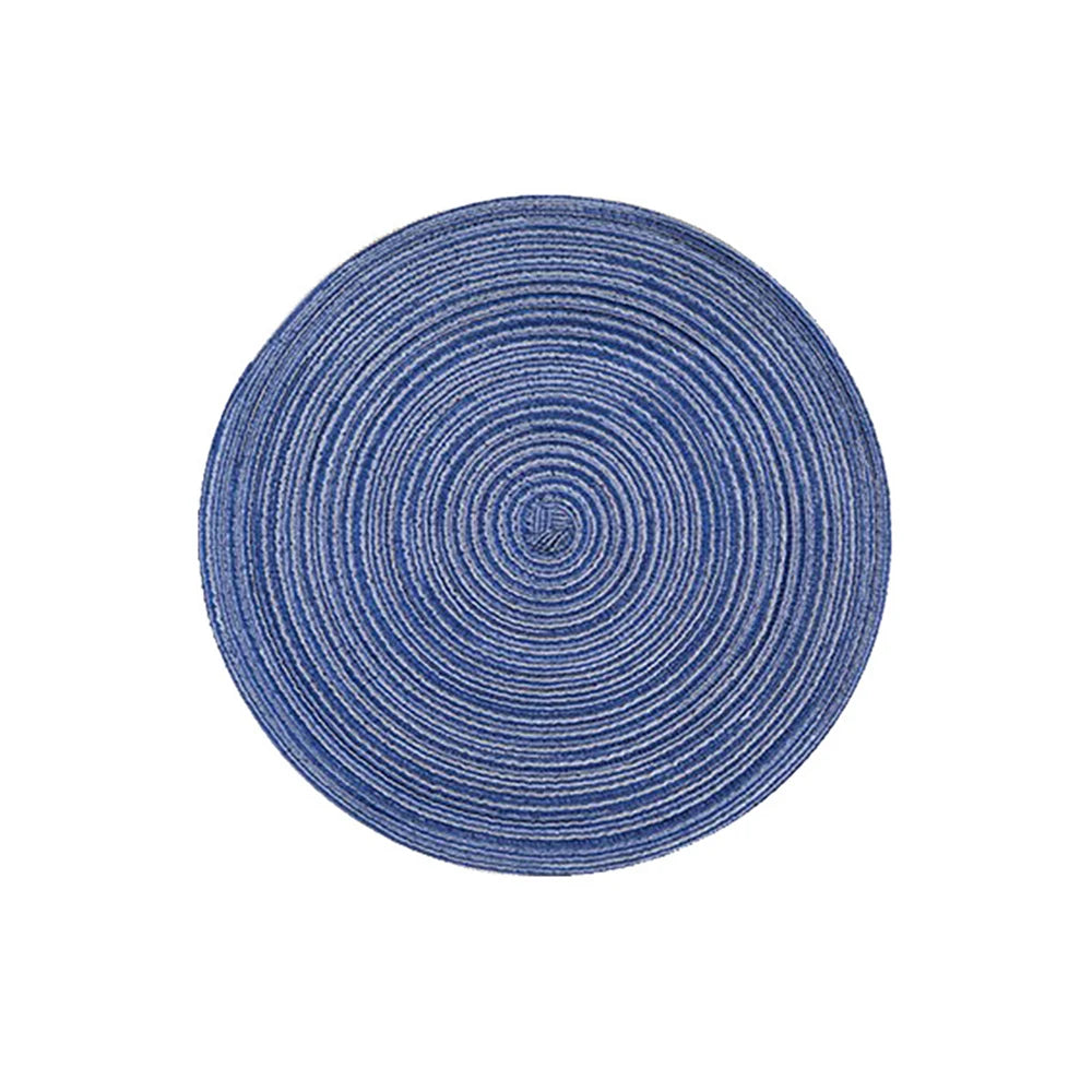 Lot de 6 sets de table ronds en ramie tissée, antidérapants, pour table à manger, pour la cuisine, les boissons et les bols