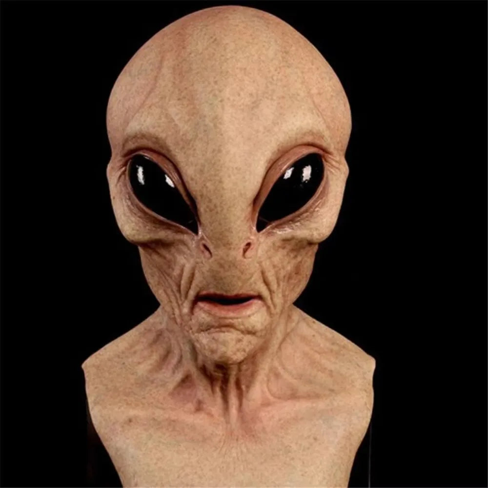 Masque d'Halloween Alien Cosplay Horreur OVNI Crâne Latex Masques Casque Carnaval Déguisement Fête Costume Accessoires