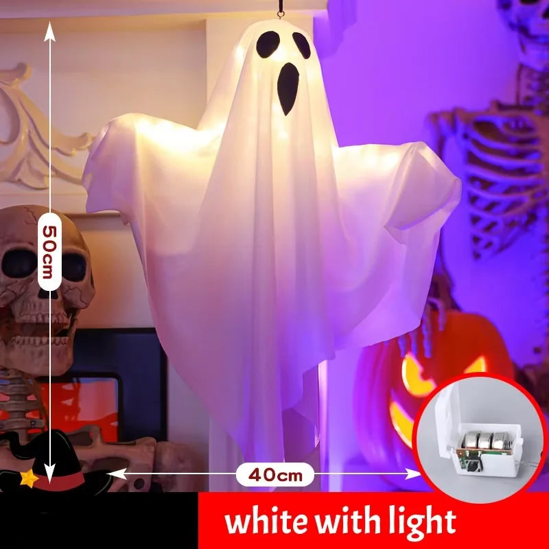 Décorations d'Halloween à suspendre avec lumière LED chaude pour intérieur et extérieur, idéal pour un porche, une cour ou comme cadeau
