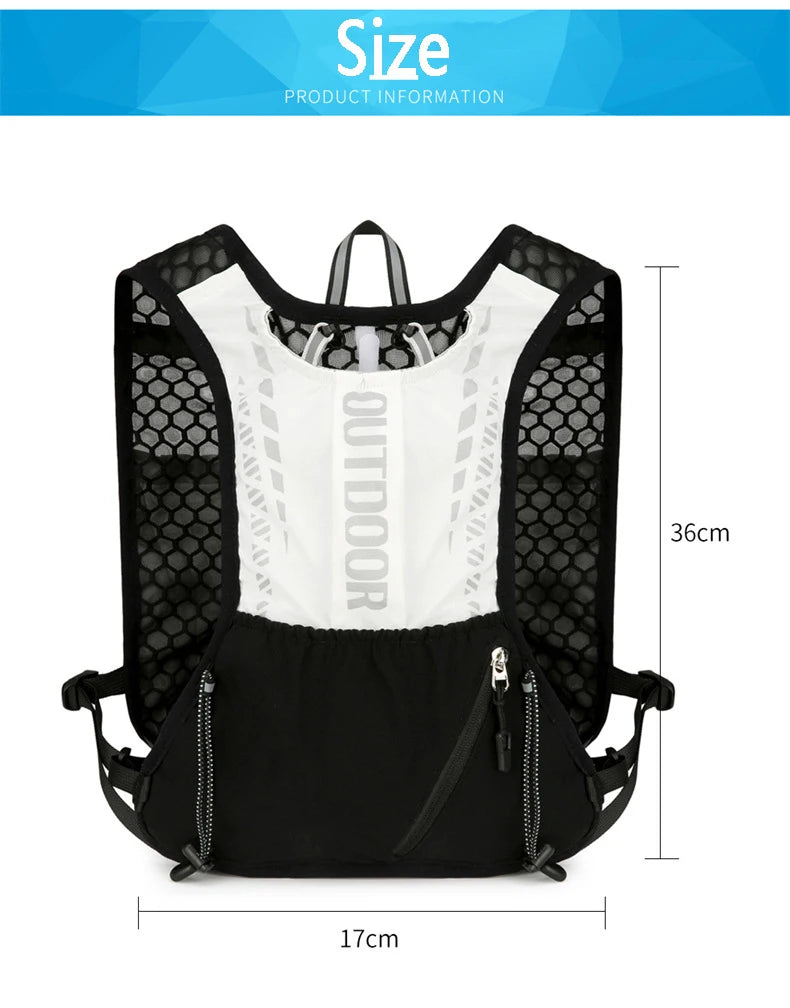 Gilet d'hydratation réfléchissant pour course à pied, sac à dos de cyclisme, sacs de vélo, sport de plein air, escalade, randonnée, VTT, vélo de route, sac à dos d'hydratation