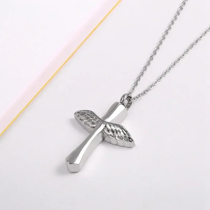 Collier pendentif croix de Saint Benoît Jésus pour hommes et femmes, amulette religieuse chrétienne catholique en acier inoxydable