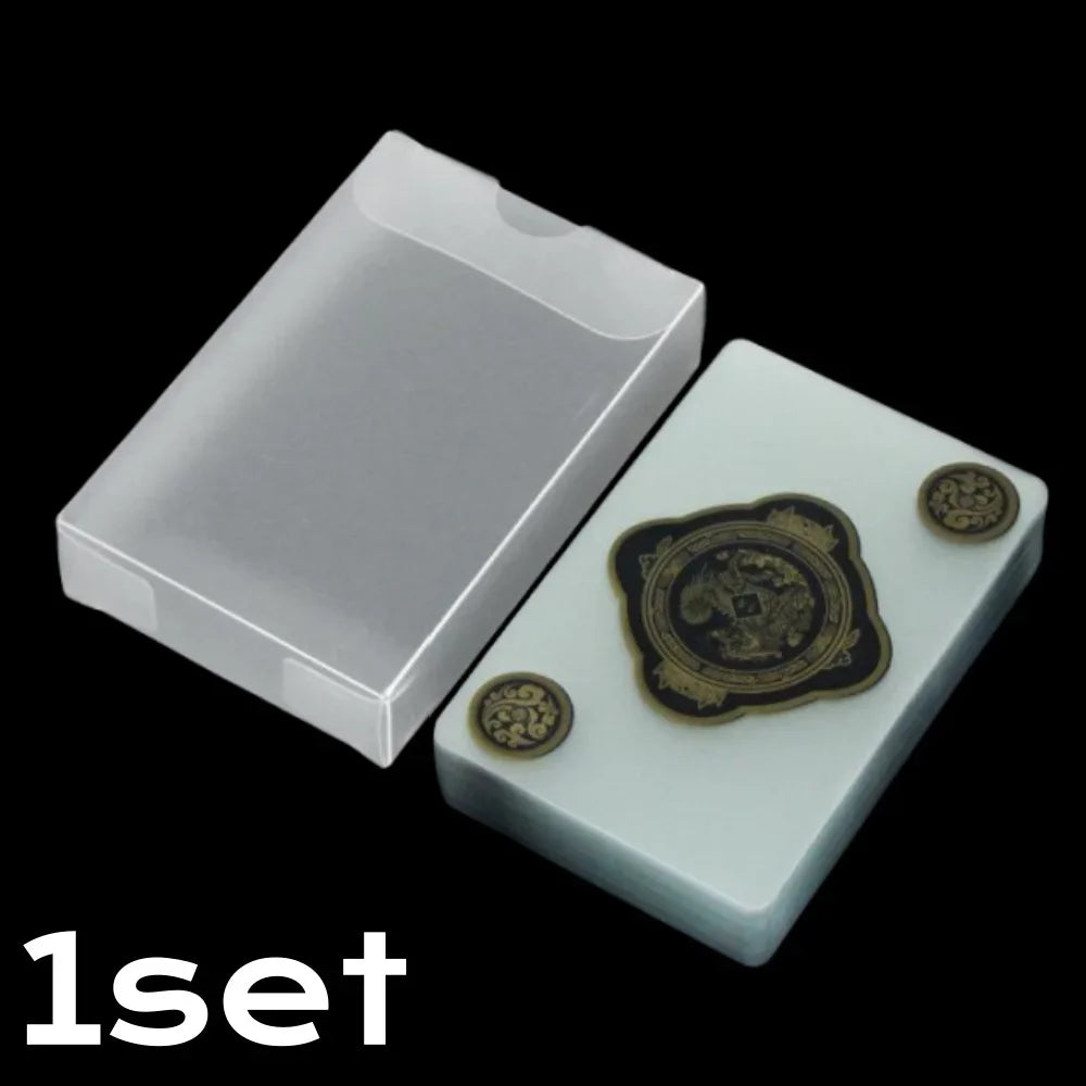 Jeu de cartes à jouer en PVC transparent et étanche pour poker et jeux de cartes avec boîte durable, idéal pour le blackjack et l'euchr