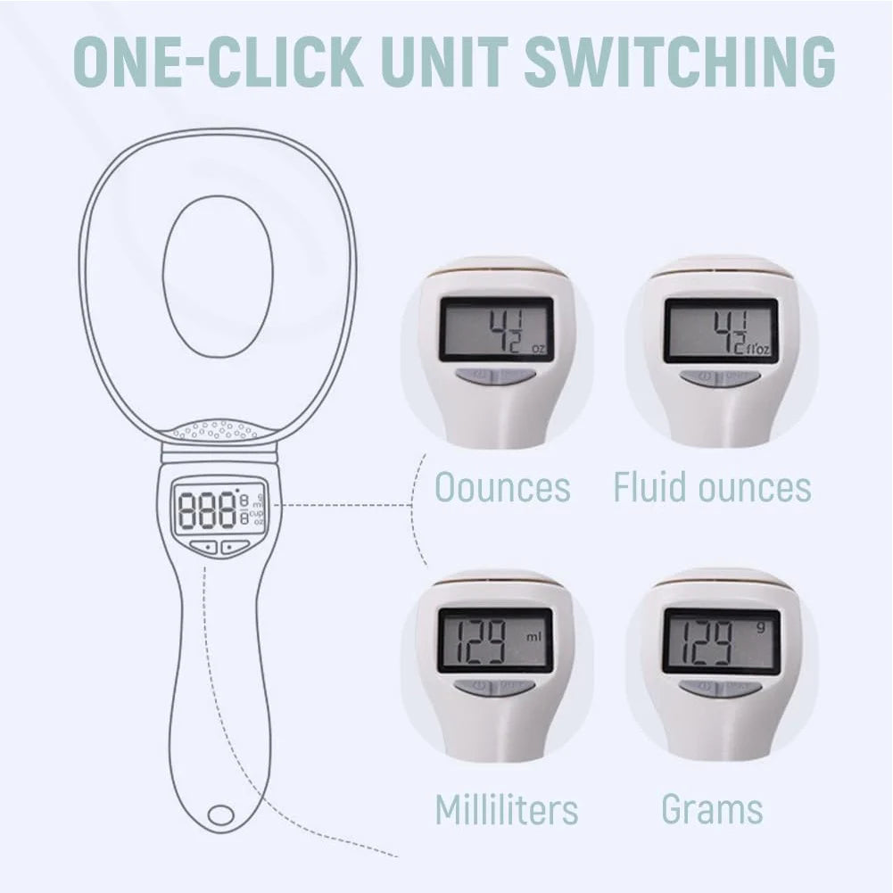 Cuillère doseuse numérique 800 g/1 g, balance de mesure alimentaire de haute précision, balance électronique à cuillère avec écran LCD