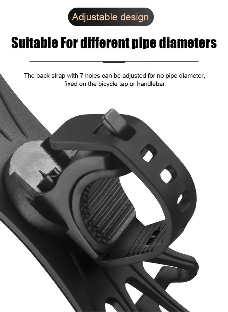 Support de téléphone rotatif à 360° pour vélo et moto, en silicone, compatible avec iPhone 11, Xiaomi 10, Huawei P40