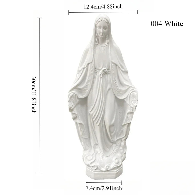 Statue de la Vierge Marie, religieuse catholique, Notre-Dame de Lourdes, statue de la Mère de Dieu, figurines en résine, décoration de bureau, Jésus