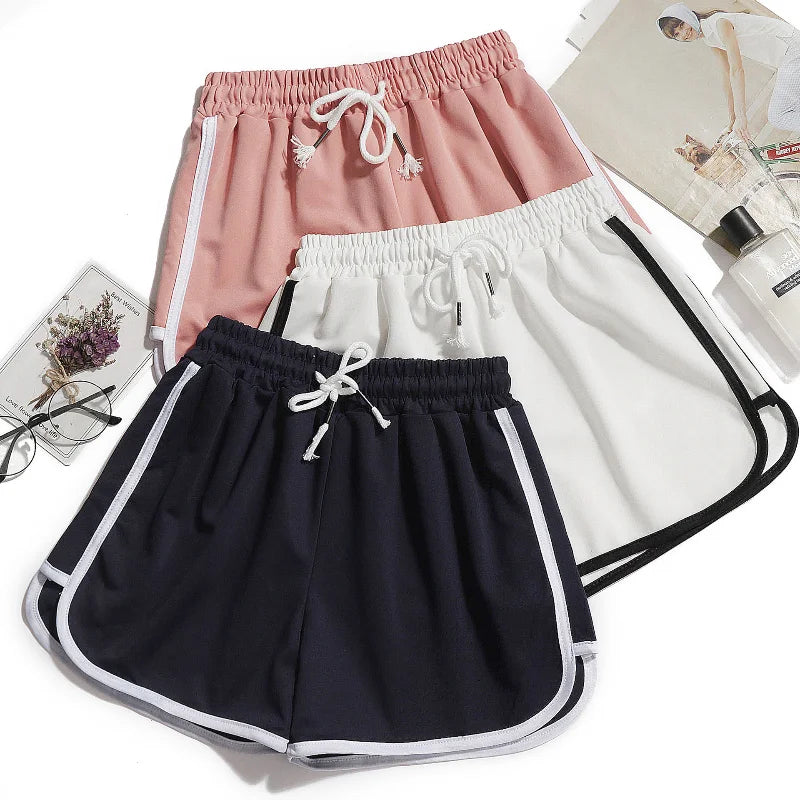 Shorts de yoga pour femmes, vêtements d'extérieur d'été, taille moyenne, pantalons décontractés amples et droits, pantalons courts de gym à jambes larges, minces et respirants
