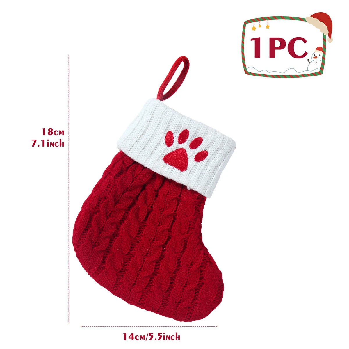 Chaussettes de Noël tricotées avec flocons de neige et lettres, décoration de Noël 2025 pour la maison, ornement pour sapin de Noël, cadeau pour Noël 2026
