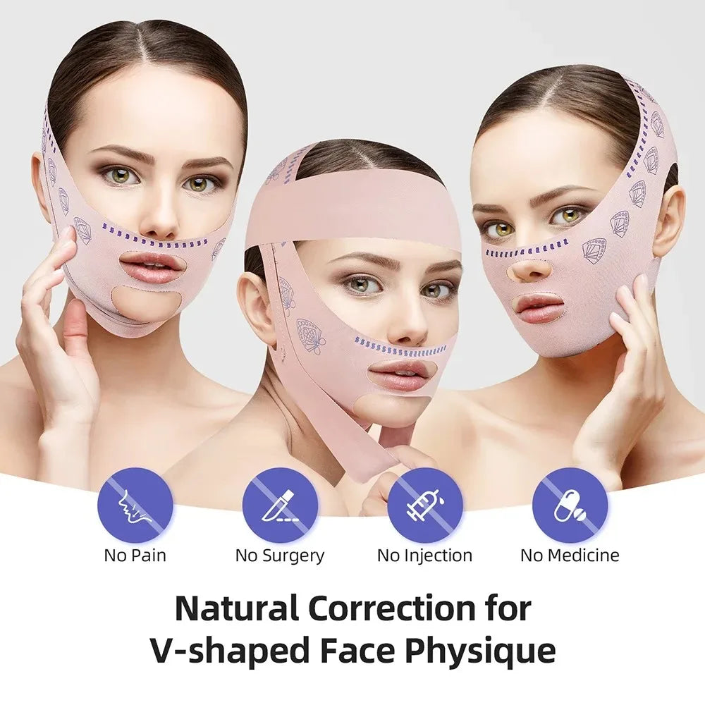 Bandage amincissant pour le visage, ceinture de lifting en V pour femmes, ceinture anti-rides, soins de beauté du visage