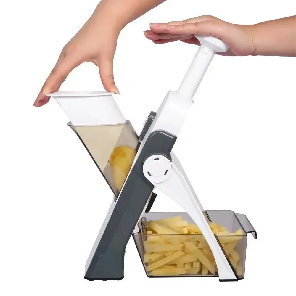 Trancheuse réglable, coupe-légumes en dés, lame en acier inoxydable, gadget de cuisine, fonctionnement manuel