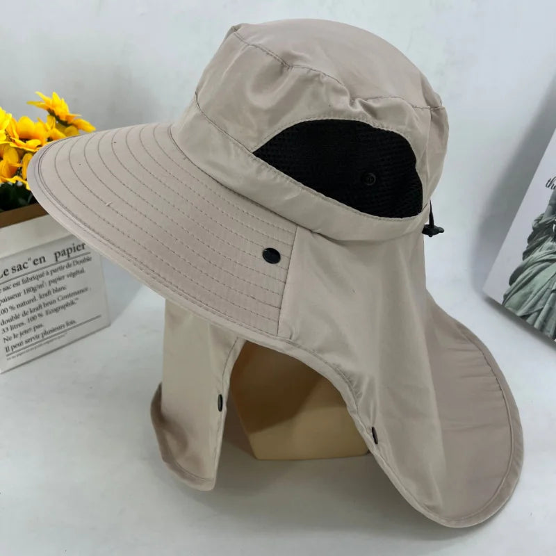 Chapeau de pêcheur, idéal pour se protéger du soleil, protection du cou super confortable, visière anti-UV .